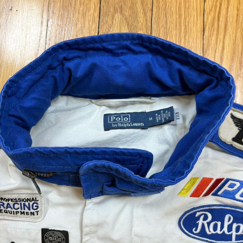 Polo Ralph Lauren USRL Racing NASCAR Canvas Bomber Jacket Size Medium Multicolor - Picture 4 of 15